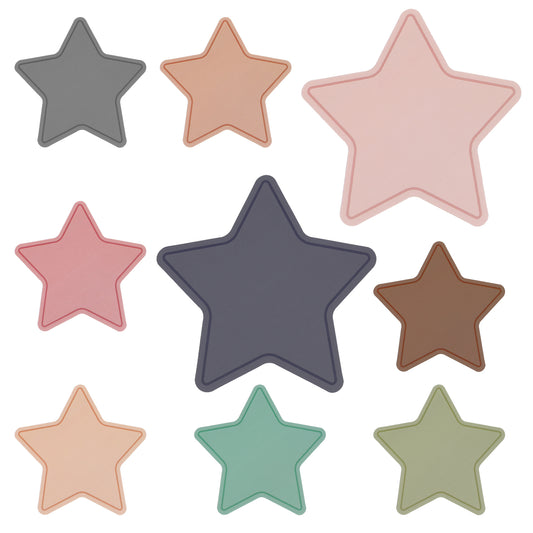 HJZHII 108 Pcs Star Cutouts Paper for Bulletin Board, 3.5 Inch Assorted Colors Paper Die Cut Confetti Star Cut Outs for DIY Craft School Chalkboard Wall Party Decoration Supply(Boho)