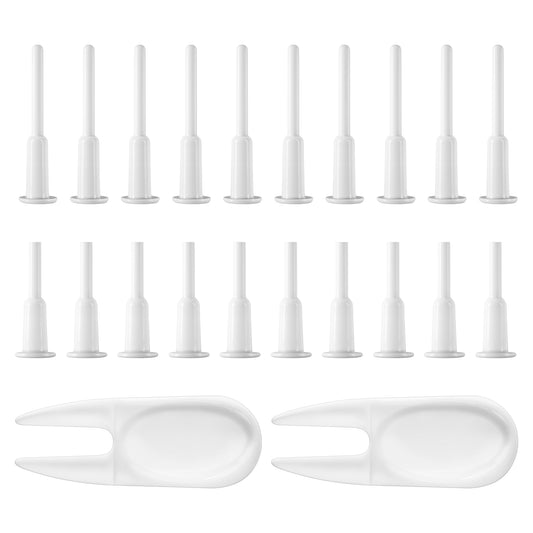 TIESOME 22 PCS Yoga Exercise Ball Plugs and Plug Puller Kit, Exercise Ball Removal Devices Pilates Ball Air Stopper