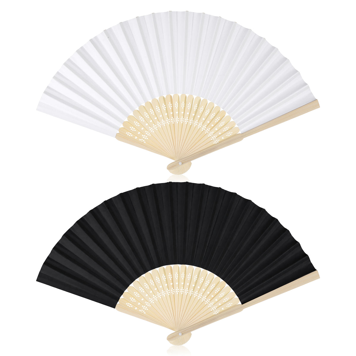 DOPENSPI 2Pcs Hand Fan Foldable for Women Chinese Handheld Fan