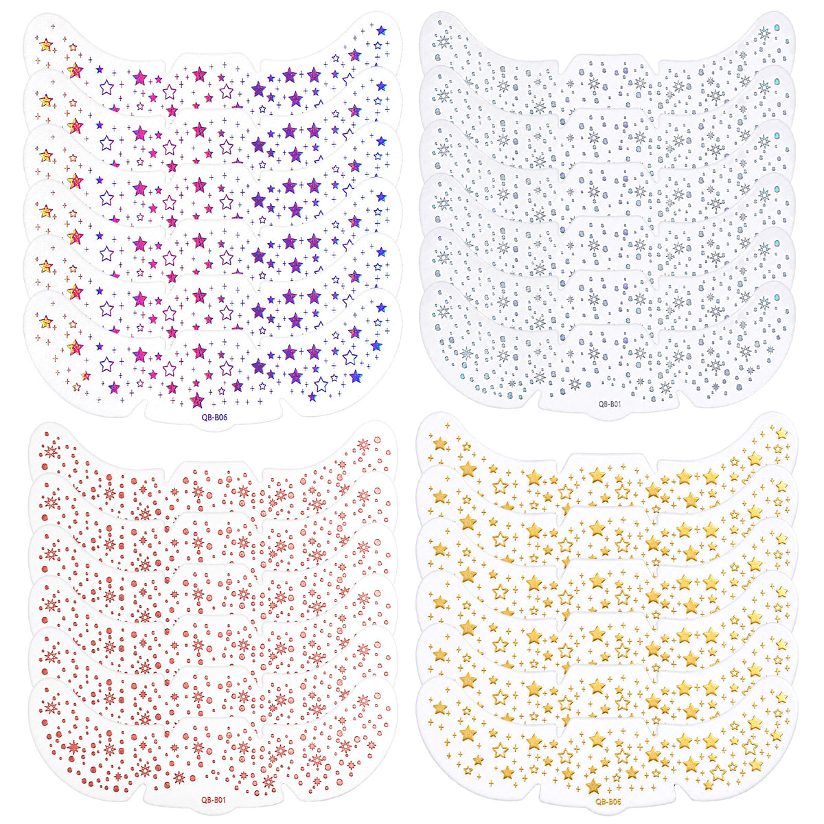 24 Pcs Glitter Freckles Face Tattoo, Sparkle Face Tattoos for Women (4)