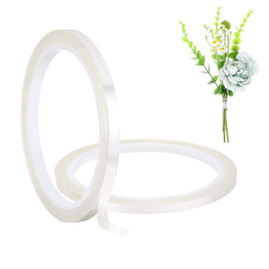 cobee 2 Pcs Clear Floral Tape, Floral Tape For Fresh Flowers, Waterproof Floral Tape For Fresh Flower Crafts, Flower Arrangements Supplies (2 Pcs Set)