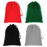 HJZHII 4pcs Velvet Gift Bags, Soft Velvet Bags with Drawstrings Small Drawstring Pouch 7.8 x 5.9 inch Dice Storage Bag for Tarot Rune Jewelry Crystal Gifts Wedding Party(4 Colors)
