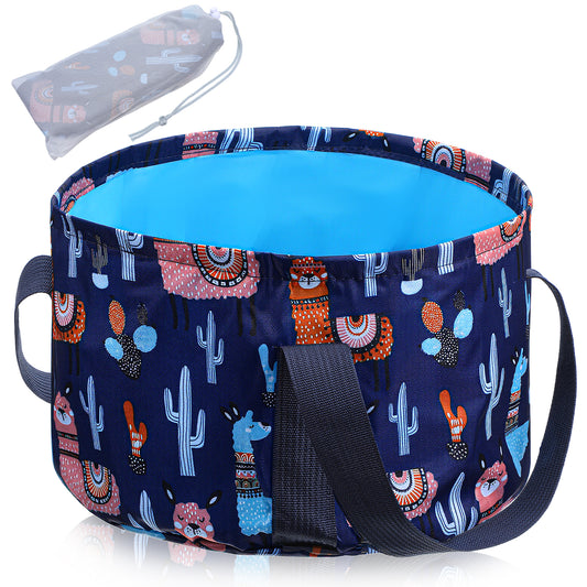 MBAIYO Collapsible Bucket for Soaking Feet - Portable Foldable Foot Bath Tub Spa Basin for Travel, Home Pedicure & Outdoor Camping(Blue)