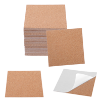 Giantree 50 Pcs Self-Adhesive Cork Sheets for DIY Coasters, 4x4 Inch Square Backing Cork Tiles Mat with Strong Adhesive-Backed for Handmade Coasters Wall Decor and Crafts(1mm Thick)