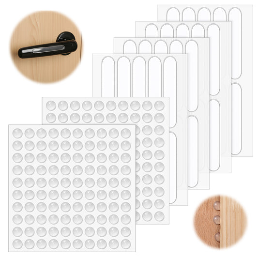 Jeffdad 240Pcs Silicone Bumper Pads, Silicone Furniture bumper Adhesive Clear Rubber Feet Pads Cabinet Door Bumper to Prevent Slamming Scratche Noise for Furniture Cupboard Cabinet Doors