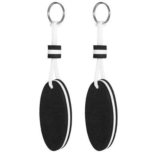 HJZHII 4 Pcs Floating Keychain for Boating, Oval Shaped Foam Boat Key Ring Buoyant Accessories for Fishing, Sailing, Surfing, Swimming, Outdoor Water Sports, Kayak, High Visibility