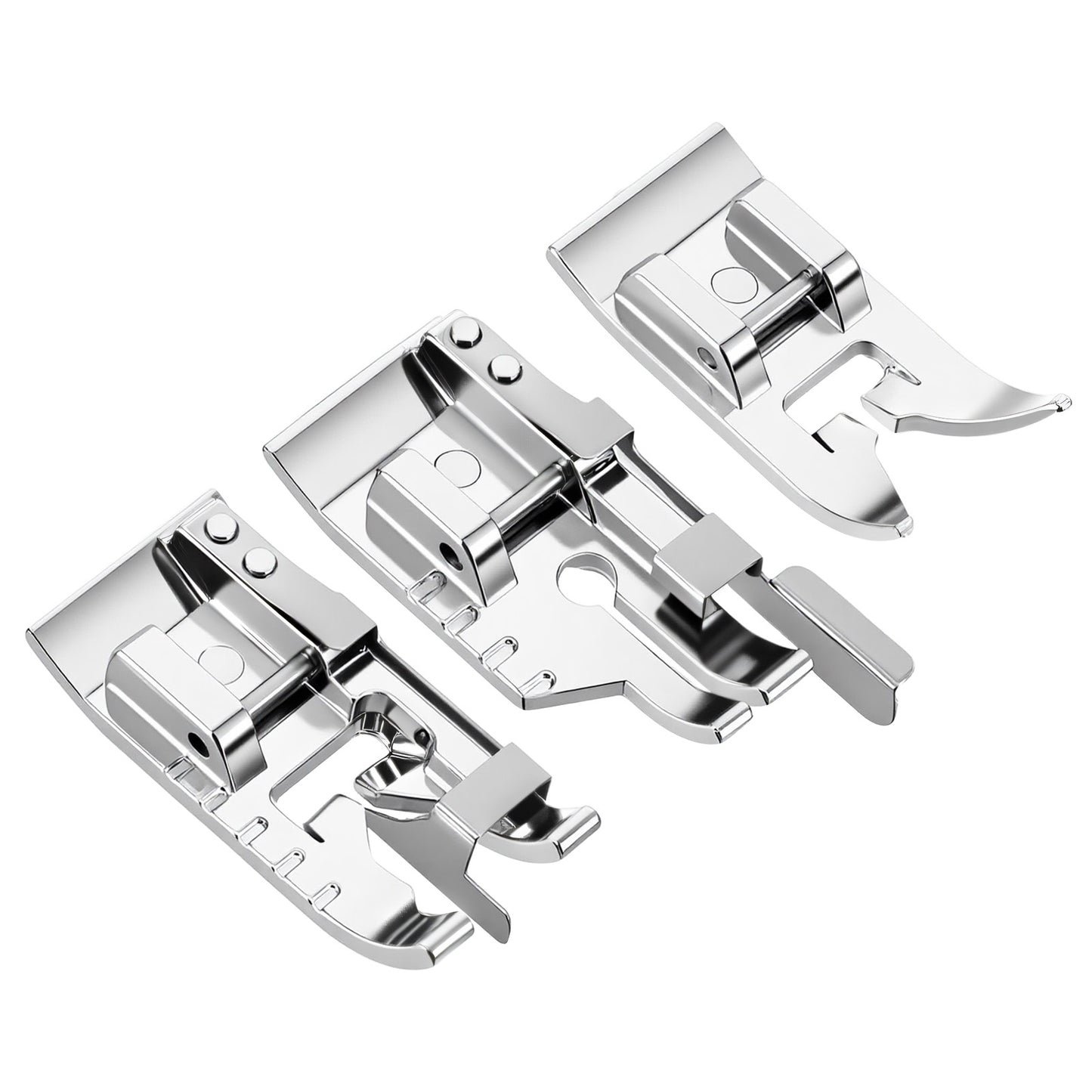 WJIAAA 1/4 Inch Quilting Foot With Edge Guide and Stitch in Ditch Presser Foot, Pack of Stitch in Ditch Foots and 1/4''(Quarter Inch) Quilting Patchwork Sewing Machine Presser with Edge Guide