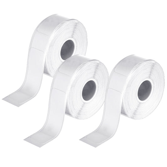 HJZHII 3Roll Label Maker Tape 12mm x 40mm, 480PCS Waterproof D30 Label Tape White Sticker Thermal Paper Household Storage Labels Self-Adhesive Labeling Tape Replacement for Label Maker