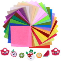 cobee 40 PCS Coloured Felt Fabric Sheets, 10 * 10CM Felt Squares DIY Craftwork, red Sewing Felt Fabric for Crafts Patchwork Sewing Felt Making Handicraft at Home