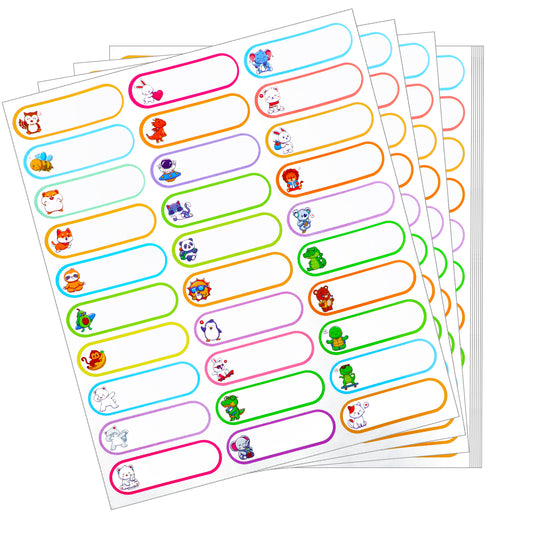 Molain 300Pcs Name Stickers for Kids Stuff Daycare, Waterproof Name Badges Water Bottle Label Personalized Name Stickers Tags Self-Adhesive Name Labels for Water Bottles, Sippy Cup, Lunch Box