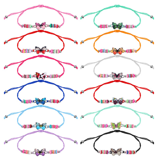 Jeffdad 12 Pcs Friendship Bracelets, Boho Stackable Bracelets for Women