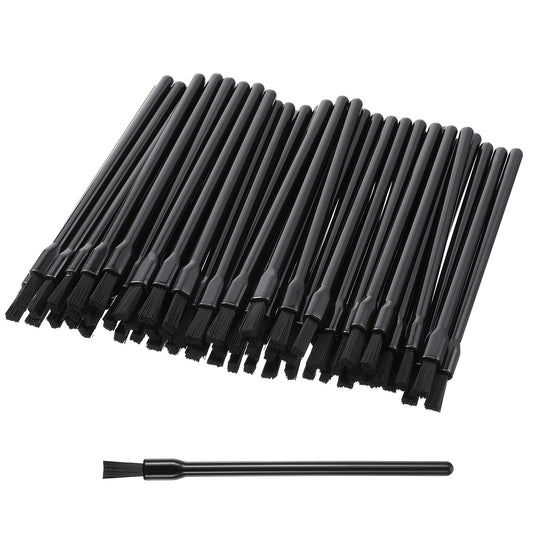 Molain 100 Pcs Disposable Brush Applicators, Black Lipstick and Cookie Paint Brushes Mini Nail Polish Brushes Cosmetic Lip Brush for Nail Polish Lipstick Lip Gloss Cookies Cleaning