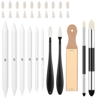 GEEHUA 31 Pcs Blending Stumps, Sponge Pens Sandpaper Pencil Sharpener Blendings Sticks Sketch Drawing Stumps Pencils Tools for Drawing Sketching Supplies