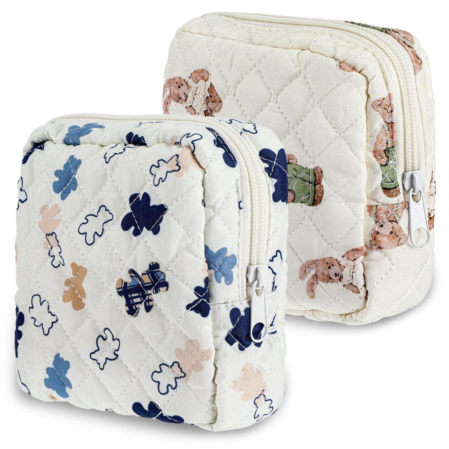 Yuanchu Sanitary Napkin Storage Bag, Portable First Period Pouch Kit with Compartments Soft Pads Tampon Holder Purse Small Tampons Menstrual Cup Packs Period Bags Gift(Lovely Period Bag)