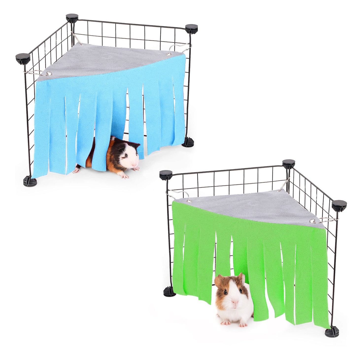 Molain 2Pcs Hamster Hideout- Guinea Pigs Cage Hammock for Small Animals Pet Cage Hammocks Habitat Decor, Sleeping Bunkbed for Chinchilla Rat Hamster Rat Playing