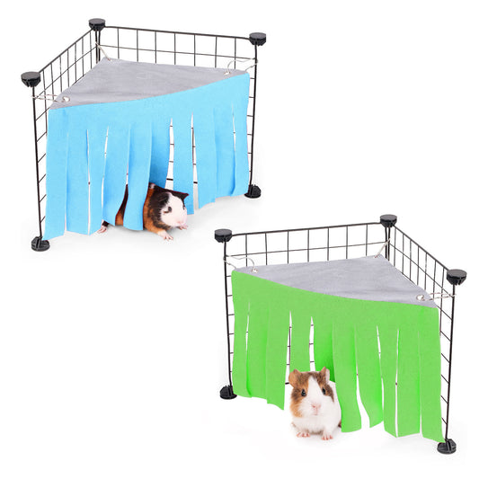 Molain 2Pcs Hamster Hideout- Guinea Pigs Cage Hammock for Small Animals Pet Cage Hammocks Habitat Decor, Sleeping Bunkbed for Chinchilla Rat Hamster Rat Playing