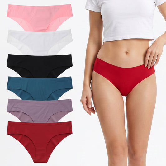 HJZHII 6PCS Women's Stretch Briefs, Soft Cotton Underwear Breathable Briefs Multipack