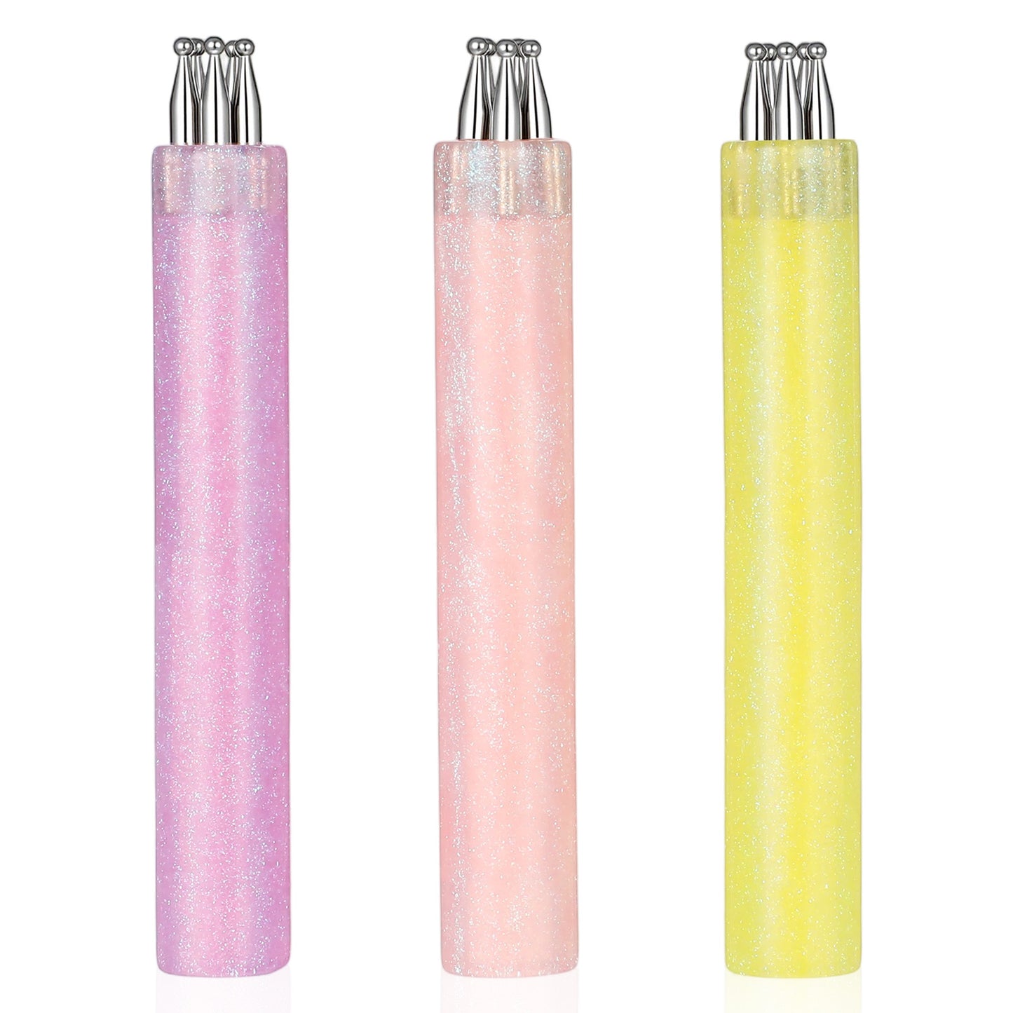 GEEHUA 3PCS 5 Petal Flower Nail Dotting Pen, Dotting Tool for Nail Art