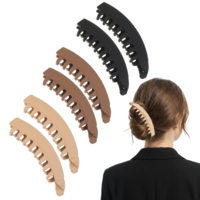 DOPENSPI 6 Pcs Banana Hair Clips, Large Non Slip Hair Clip Hold Ponytail Banana Clip Double Comb French Hair Accessories Large Claw for Thick Hair Women