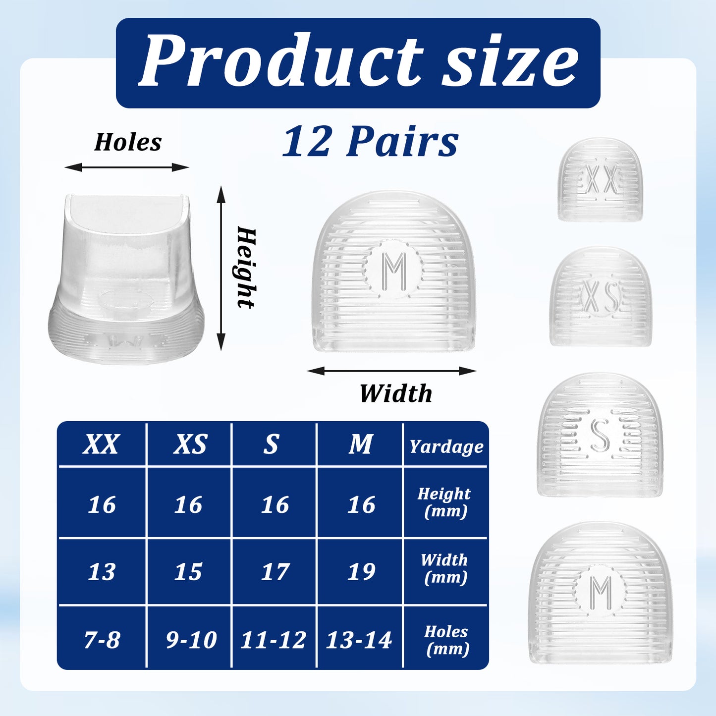 TIESOME 12 Pairs High Heel Protectors, Heel Repair Caps Covers & Heel Stoppers 4 Sizes (XXS, XS, S, M) Heel Cover Perfect for Wedding, Grass, Gravel, Wetlands Outdoor Events(Transparent)