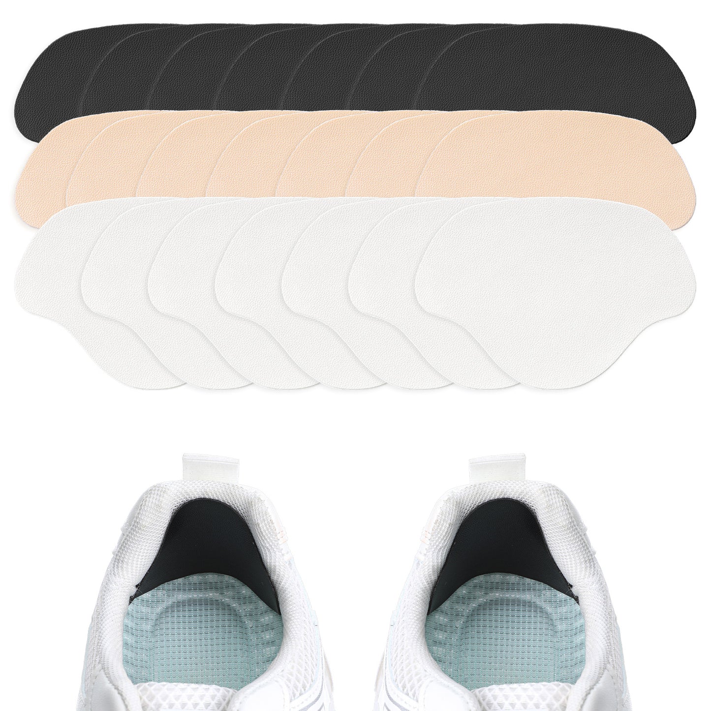 LXUEJIE 18 Pcs Shoe Hole Repair Patch, Self-Adhesive Shoe Heel Repair Patches for Sneaker Mesh Sports Tennis Work Hiking, Quick Fix for Inner Heel or Toe Holes in Walking Running Footwear