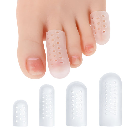 MBAIYO 16 Pcs Gel Toe Protectors, Silicone Toe Caps Protectors for Women and Men Toe Covers Guards Sleeves for Pain Relief Shoes Cushions for Blisters and Corns