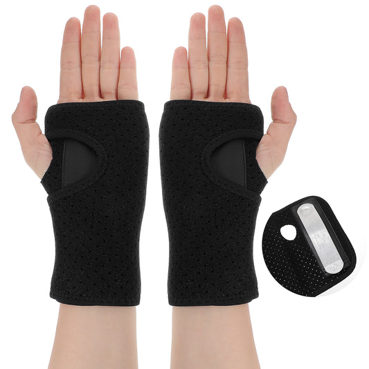 HJZHII Carpal Tunnel Wrist Brace, 2 Pcs Night Wrists Sleep Supports Breathable Fit Carpal Tunnel Wrap Adjustable Splints Arm Stabilizer Hand Brace Cushioned for Sleep Work Sport Pain Relief