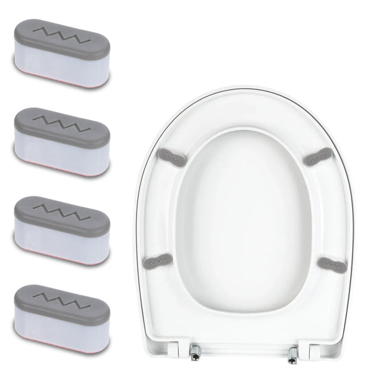 Giantree 8Pcs Toilet Seat Bumpers, Bidet Toilet Seat Bumpers for Use with Bidet, Strong Adhesive Bidet Attachment Universal Buffer Toilet Lid Rubber Bumpers for Home, Hotel, Hospital(4Pcs)