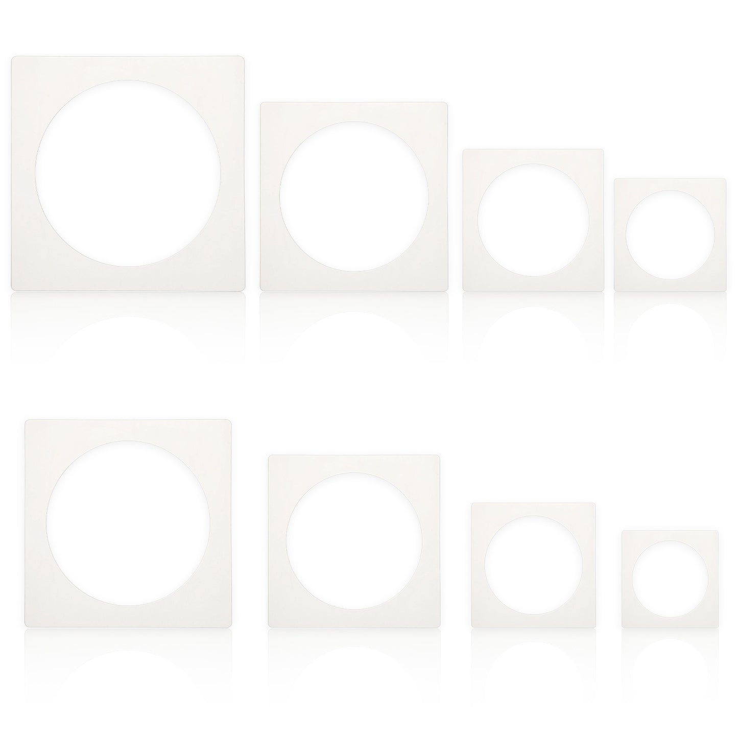 8PCS Circle Template for Drawing， Plastic Circle Stencil Reusable Circle Make Drawing Tool， for Painting and Spraying on Wall or Wood Artists and DIY Projects (Round)