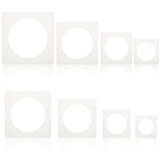 8PCS Circle Template for Drawing， Plastic Circle Stencil Reusable Circle Make Drawing Tool， for Painting and Spraying on Wall or Wood Artists and DIY Projects (Round)