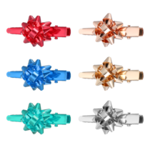 Jeffdad 6Pcs Christmas Hair Clips for Women Christmas Accessories Xmas Bow Hair Clip Festive Holiday Hairpins Party Gifts