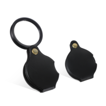 cobee 2 Pcs 10x Small Magnifying Glasses, Pocket Magnifying Glass With Protective Sheath, Folding Magnifying Glass For Seniors Reading, Inspection, Kids for Exploration, Elders Gift(50 mm)