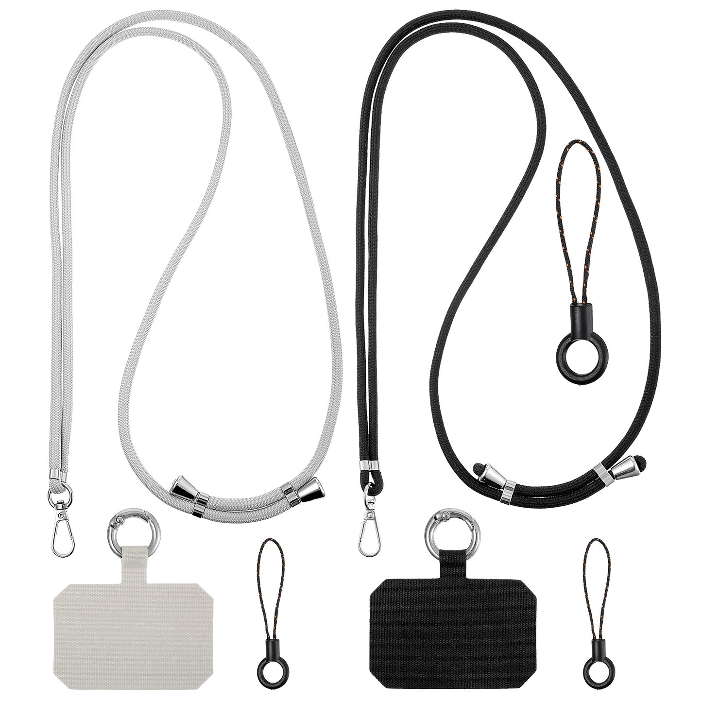 TIESOME Cell Phone Lanyard, 2 Pcs Adjustable Crossbody Cell Phone Neck Strap 2 Pcs Pads Multifuctional Phone Lanyards Compatible with Most Smartphones