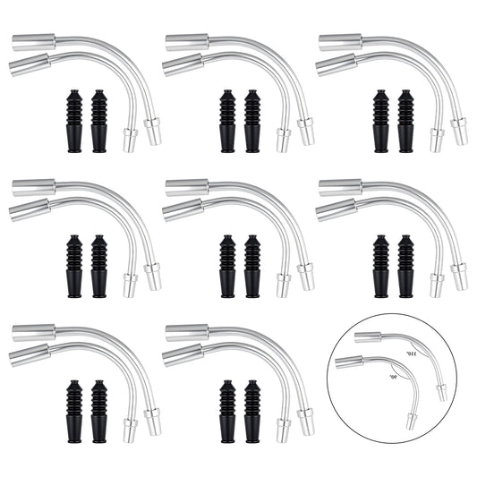 Molain 32 Pcs Bike V Brake Noodle Cable Guide Pipe Set, Bicycle Brake Cable Guide Pipe Rubber Boots for Mountain and Road Bike Accessories (90°and 120°)