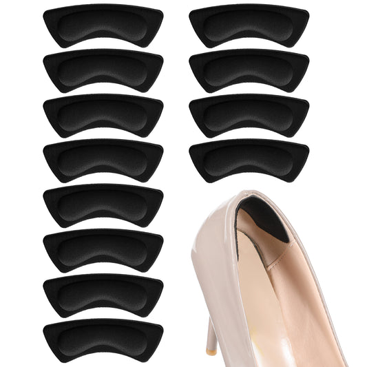 AOZUO 6 Pairs Shoe Heel Grips, Anti-Slip Heel Grips Self-Adhesive Heel Liners & Fillers for Loose Shoes Heel Cushion Inserts Heel Pads to Prevent Slipping Out Rubbing Blisters for Men Women(Black)