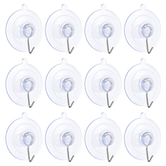 JJUNW Suction Cup Hooks, Sucker Hooks, Window Suckers for Glass Suctions Hook for Hanging, Shower Suction Hook for Bathroom Kitchen Window Wall Glass