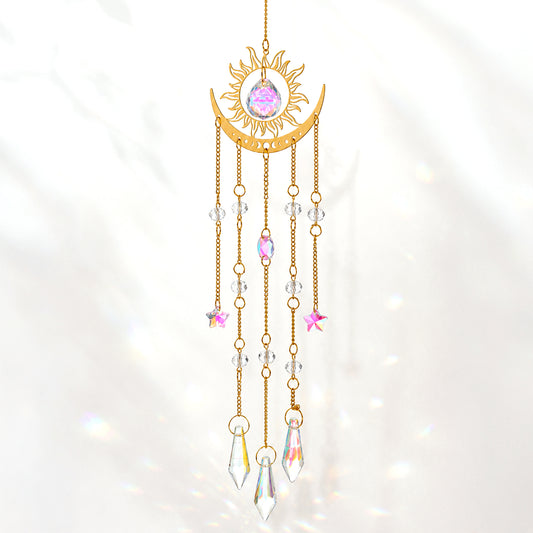 JJUNW Crystal Suncatcher, Exquisite Crystal Suncatcher for Windows Hanging, Sun Catcher Crystals That Refract Brilliant Rainbows into Any Room for Thanks Giving Valentines's and Mother's Day