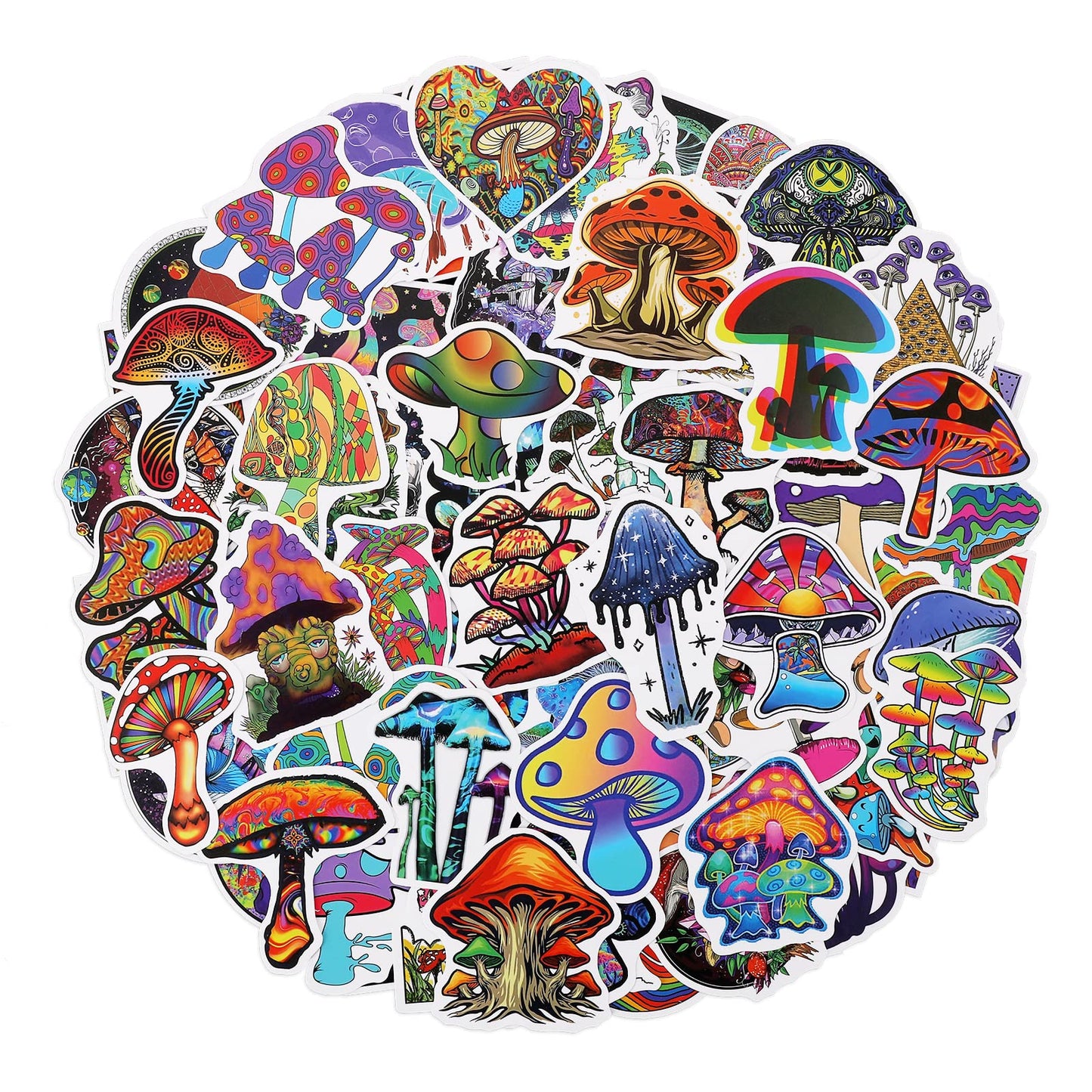 cobee Mushroom Stickers, 100 Pieces Cute Mushroom Graffiti Waterproof Cartoon Stickers Laptop Water Bottles Stickers Cartoon Decal for Computer,Phone,Guitar, Skateboard