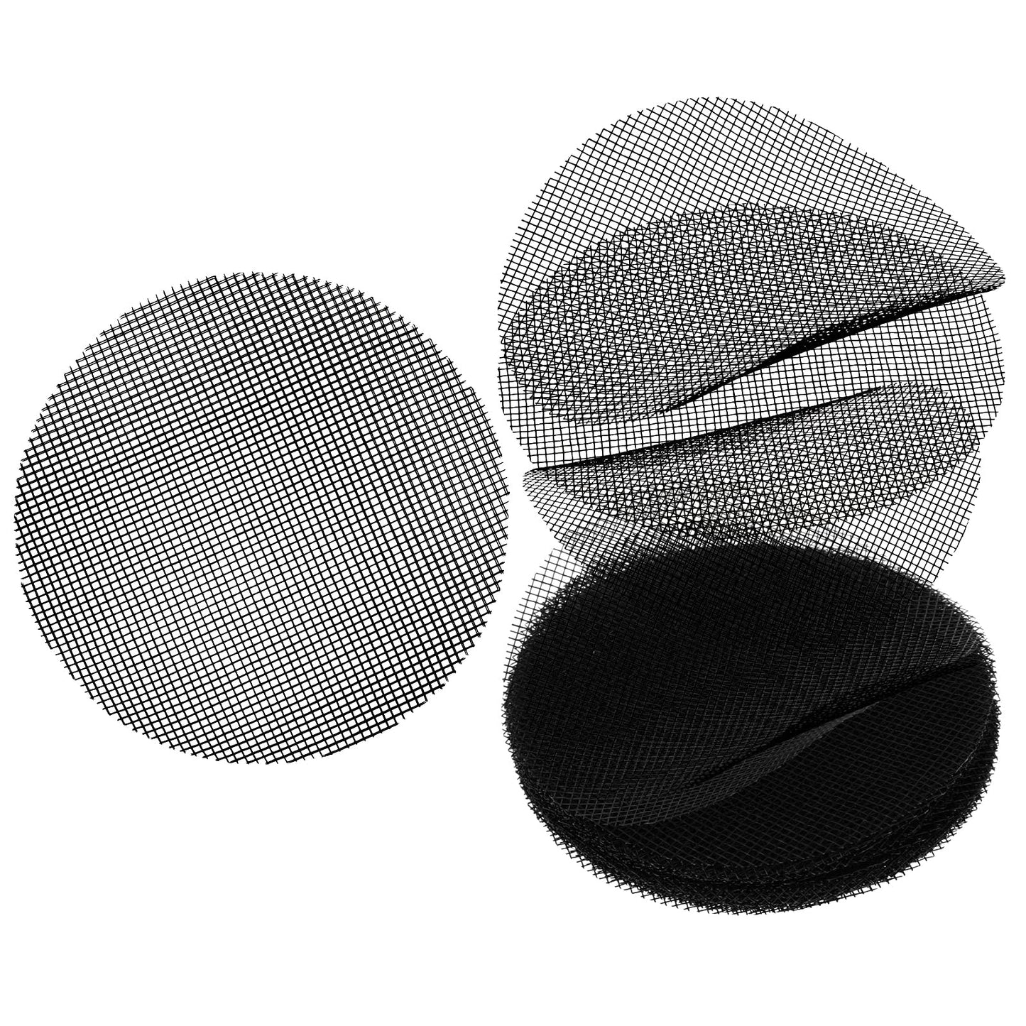 Giantree 50 Packs Flower Pot Hole Mesh Pad, 4 Inch Square Round Drainage Hole Mesh Pad, Plastic Mesh Sheet Plant Bonsai Bottom Drainage Hole Grid Mat Prevent Soil Loss DIY Drainage Netting Pot(Round)