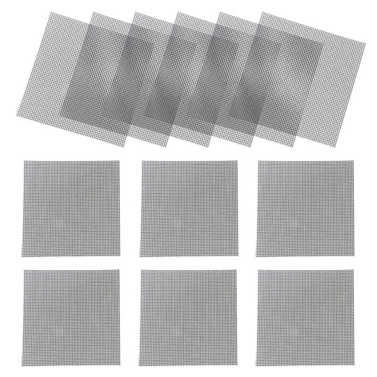 Giantree 50 Packs Flower Pot Hole Mesh Pad, 4 Inch Square Round Drainage Hole Mesh Pad, Plastic Mesh Sheet Plant Bonsai Bottom Drainage Hole Grid Mat Prevent Soil Loss DIY Drainage Netting Pot(Square)