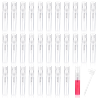 cobee 30 Pcs 3ml Mini Spray Bottle, Small Clear Travel Perfume Bottle Refillable, Atomizer Sprayer Plastic Portable Mini Perfume Bottle for Cleaning, Travel, Essential Oils, Perfume