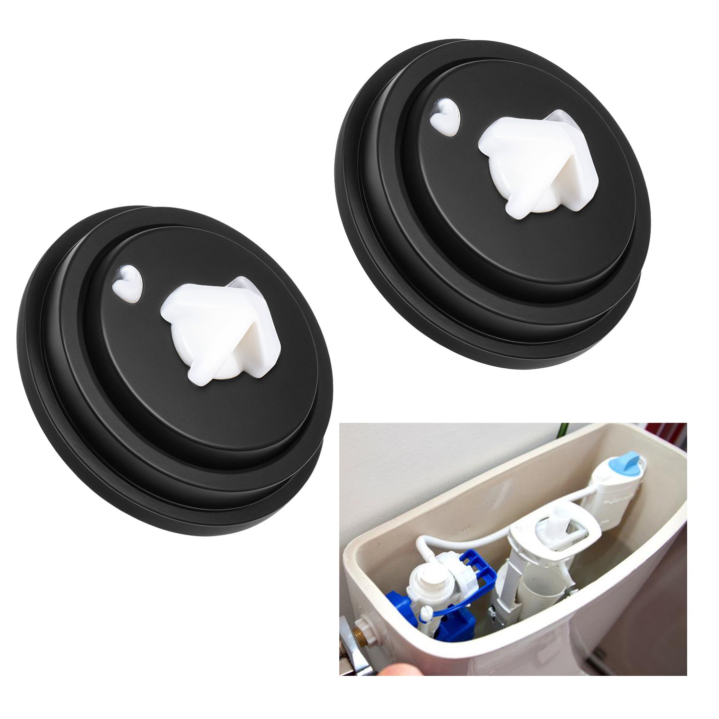JIYIN 2 PCS Flush Valve Diaphragm Washer Kit, Toilet Cistern Fill Valve Replacement Rubber Ball Valve Washer, Universal Cistern Fill Valve Float Valve Diaphragm Washer(2PC)