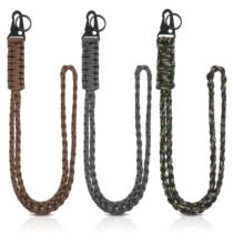simarro 3 Pcs Heavy Duty Paracord Lanyard Keychain, Parachute Rope Necklace Keychains Braided Strong Keychains for Men Camping Hiking Traveling Camera Keys Whistle Walletsa Outdoor Activities
