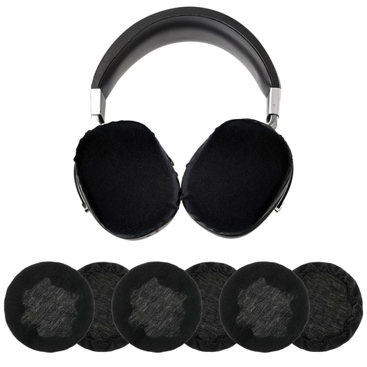 AOZUO 3 Pairs Headphone Ear Covers, Stretchable Earpad Cover Protectors Elastic Washable Headset Cloth Covers Sanitary Earcup for Over-Ear Headset Sweat Cover Suitable for Gym Gaming Headphone (Black)