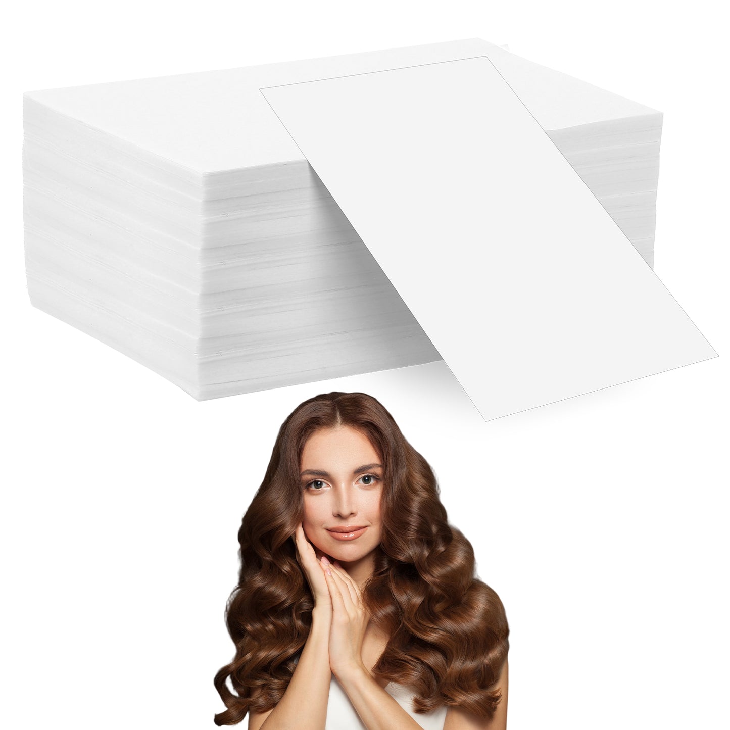 TIESOME 400Pcs Hair Perm Paper, Disposable Salon Tissue Hair Curling Papers with High Temperature Resistance for Cold Hot Perms Hairs Shop Professional Stylist Home Salon