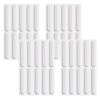 Bewudy 40Pcs Cabinet Door Bumper, Clear Furniture bumper Wall Bumpers Stopper Door Handle Anti Collision Strip Adhesive Silicone Protector Strips(2.48inch x 0.39inch x 0.08inch)
