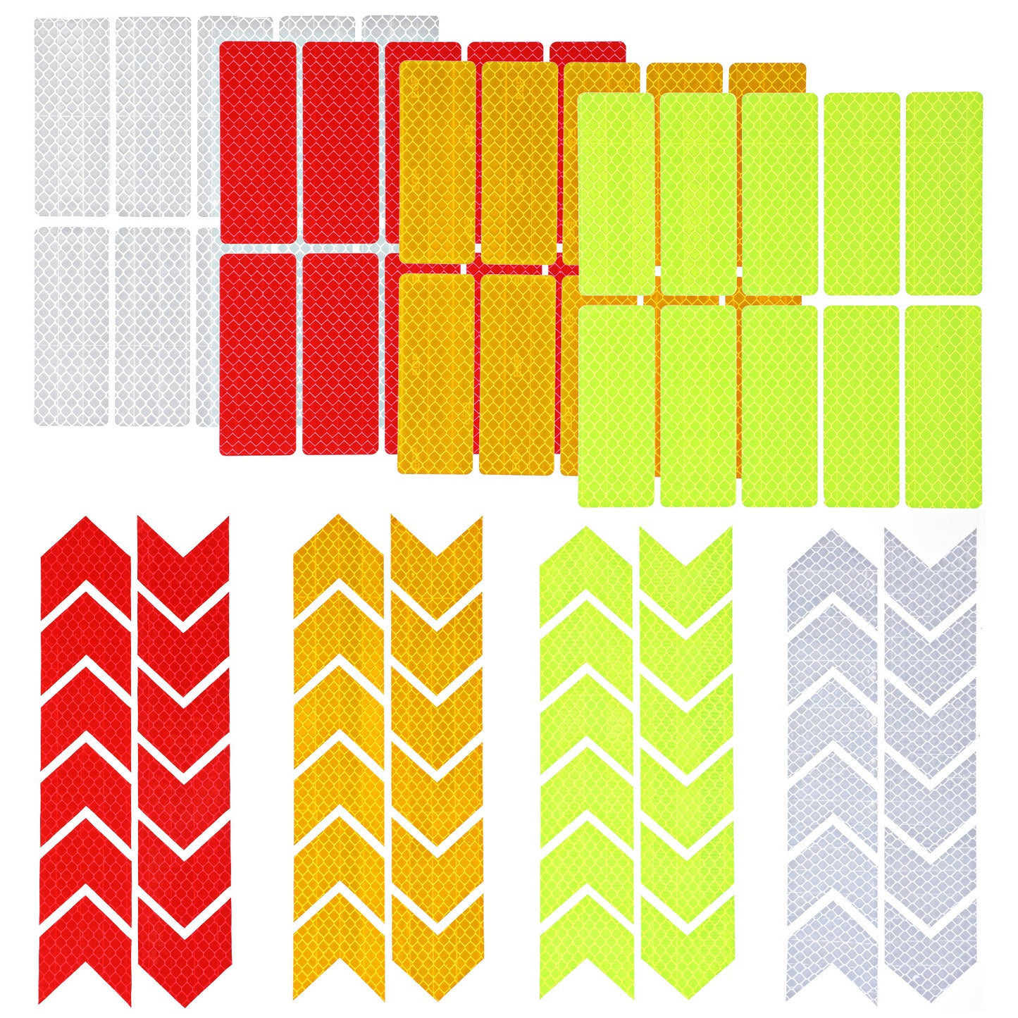 Cobee 88Pcs Reflective Stickers, Safety Reflective Stickers, Mailbox Arrow Reflectors Reflectives Tape Outdoor Waterproof, Reflectives Sticker for Helmet, Cars, Mailbox