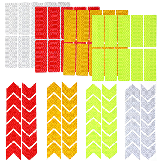 Cobee 88Pcs Reflective Stickers, Safety Reflective Stickers, Mailbox Arrow Reflectors Reflectives Tape Outdoor Waterproof, Reflectives Sticker for Helmet, Cars, Mailbox