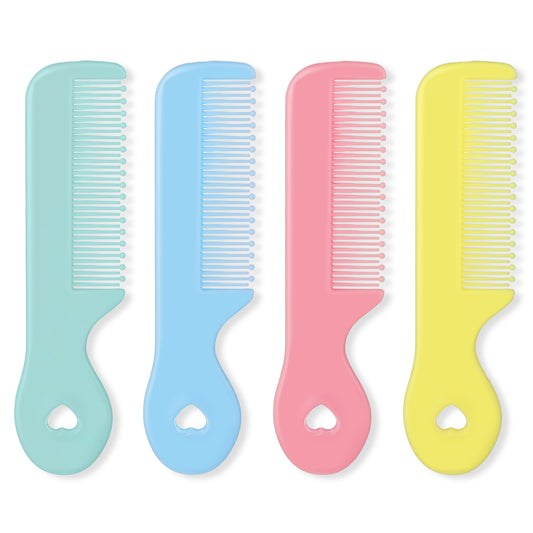 Giantree Baby Hair Brush, Baby Hair Comb, Cute Small Round Hairbrushes Toddler Comb for Newborns, Baby Brush and Comb Set Newborn Cradle Cap Brush Baby Grooming Kit for Infant, Toddler, Kids Baby