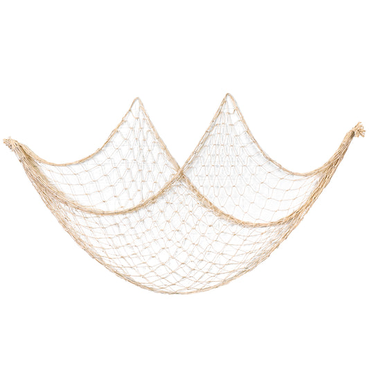 Jeffdad Fish Net Decorations for Party, 80x40in Decorative Nautical Themed Fishnet Party Accessory Wall Hanging Fish Net Decorative for Home Bedroom